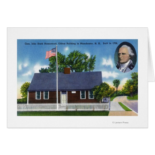 Cartão Gen John Stark Homestead (Frente Horizontal)