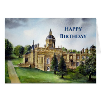 Cartão General Birthday Castle Howard Watercolor Painting