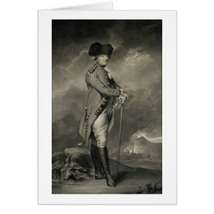 Cartão General Cornwallis (1738-1805) gravado por John Jo