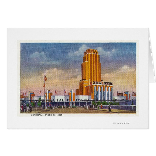 Cartão General Motors Exhibit, Feira Mundial de 1934 (Frente Horizontal)
