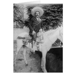 Cartão General revolucionário mexicano de Pancho Villa