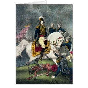 Cartão General William H. Harrison na batalha