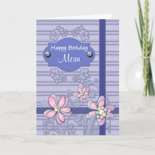 Cartão Generic Happy Birthday set up for Mom Gift Tag