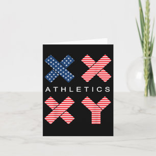 Cartão Gênero Engraçado Genética Bandeira Americana Xx Xy