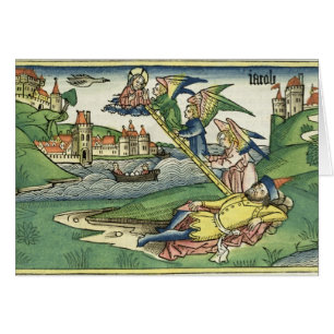 Cartão Génese 28 a escada de 10 Jacob, 'do Nuremberg