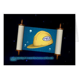 Cartão Gênesis 1:1 - Construção