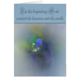 Cartão Gênesis 1 No começo Deus criou os céus