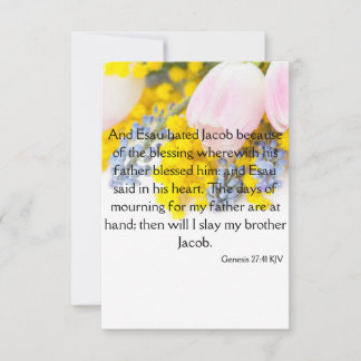 Cartão Gênesis Saudação de Pic de Escritura de Bíblia 27: