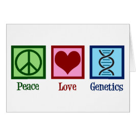 Cartão Geneticista Peace Love Genetics Company Card