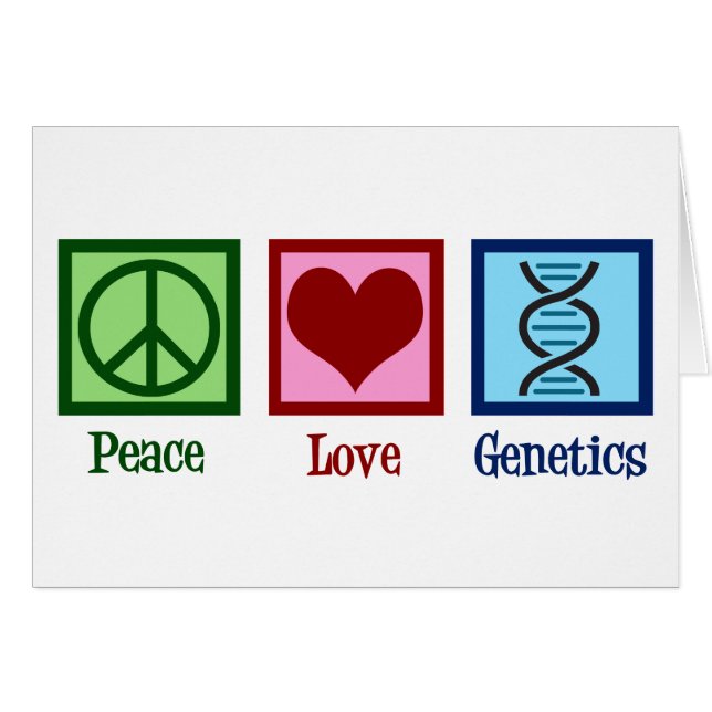 Cartão Geneticista Peace Love Genetics Company Card (Frente Horizontal)