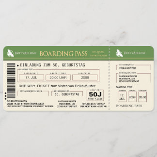 cartão genial de convite a 50. Aniversário