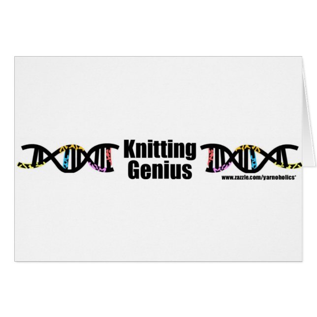 Cartão Gênio de confecção de malhas (Frente Horizontal)