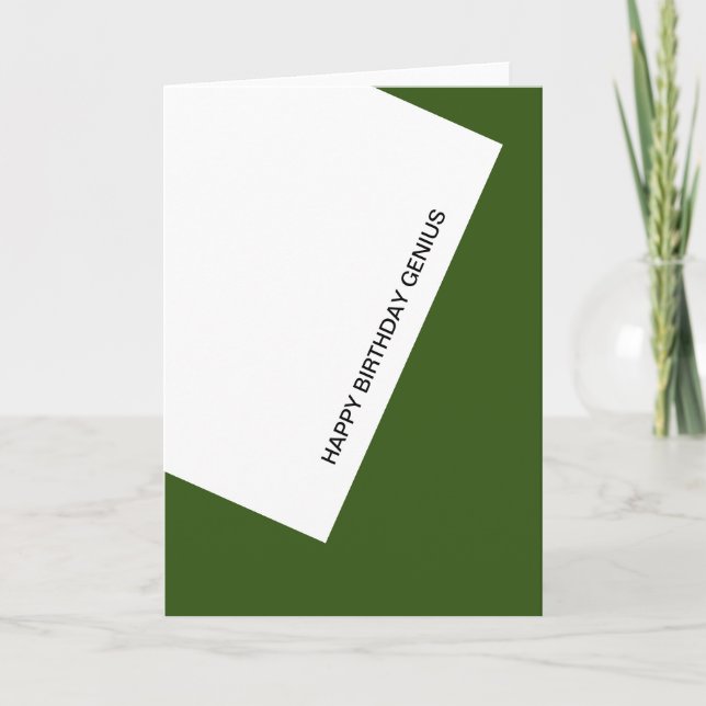 Cartão gênio de feliz aniversário (Frente)