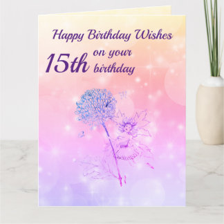 Cartão Gente Feliz 15 Aniversário Saudação