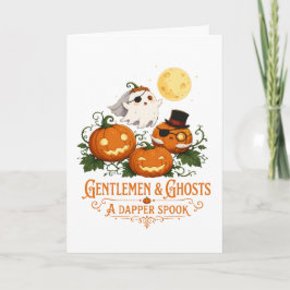 Cartão Gentlemen & Fantasmas Halloween