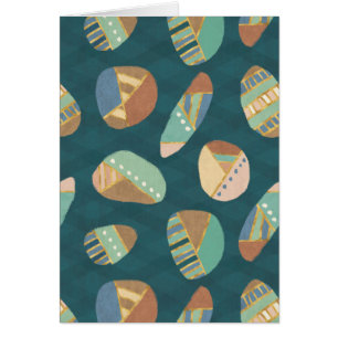 Cartão Geo exterior XII teste padrão geométrico azul &