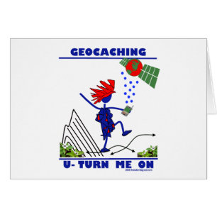 Cartão Geocaching U gira-me sobre