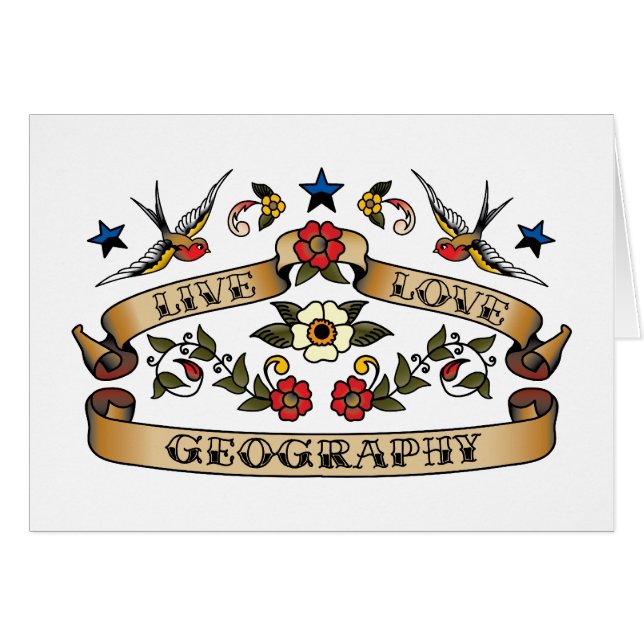 Cartão Geografia viva do amor (Frente Horizontal)