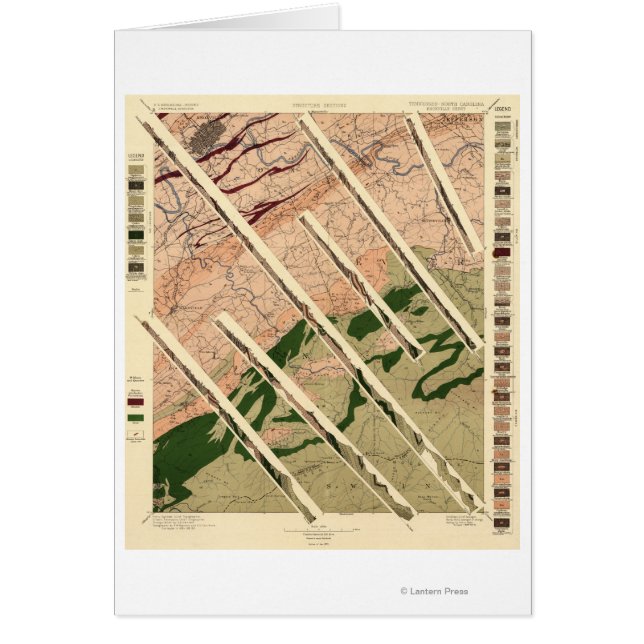 Cartão Geological Survey of Tennessee and North (Frente)