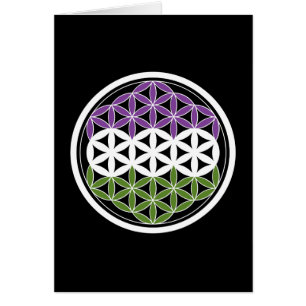 Cartão geometria sagrada do gêneroQueer