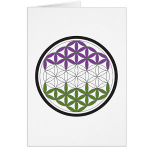 Cartão geometria sagrada do gêneroQueer