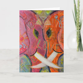 Cartão Geometria Sagrada Elefante ARTE Original
