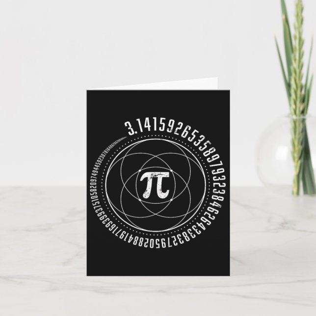 Cartão Geometria Sagrada Pi Math Science Stem 3,14 Pi Day (Frente)