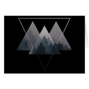 Cartão Geometria triângulo Floresta Mistura
