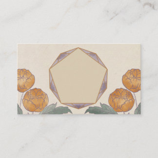 Cartão Geométrico de Peony Watercolor