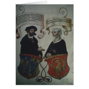 Cartão Georg Fugger sua esposa Regina Imhoff, 'Geheim