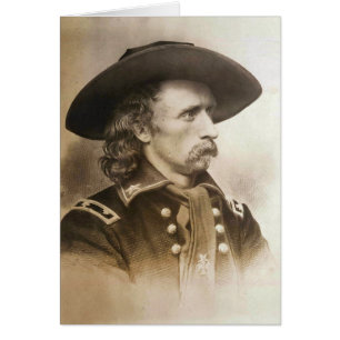 Cartão George Armstrong Custer por volta dos anos 60