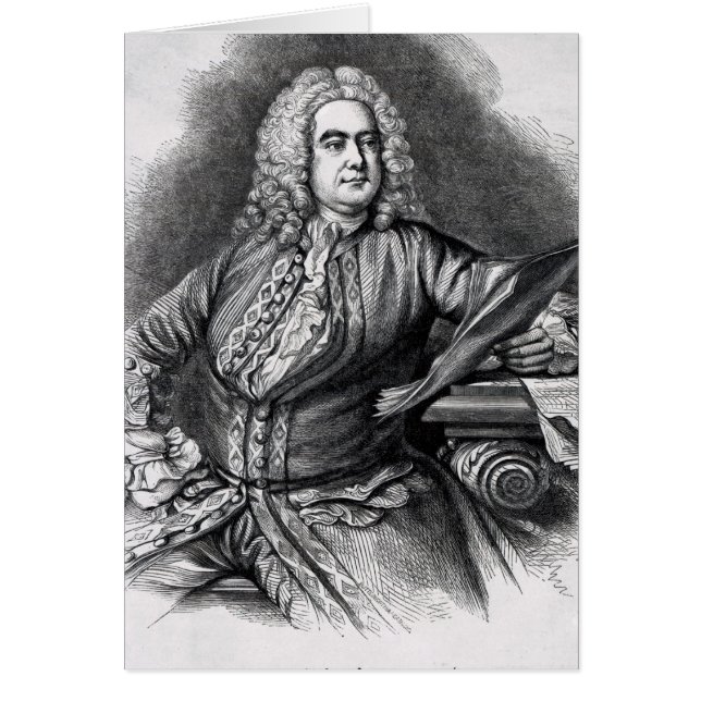Cartão George Frederick Handel, 1749 (Frente)
