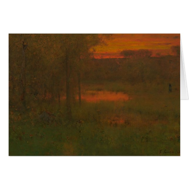 Cartão George Inness - Paisagem, Sunset (Frente Horizontal)