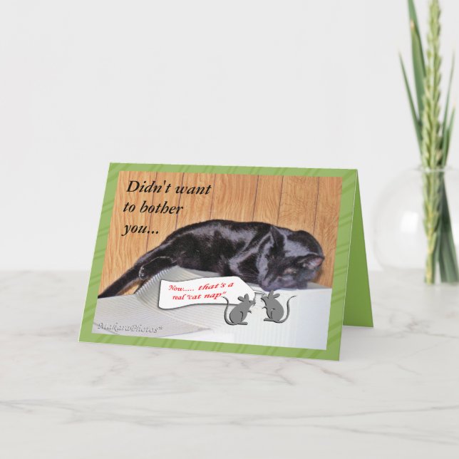 Cartão George, o Cat-Get Bem, personalize qualquer ocasiã (Frente)