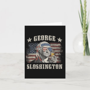 Cartão George Sloshington, 4º Do Partido De Julho Washing