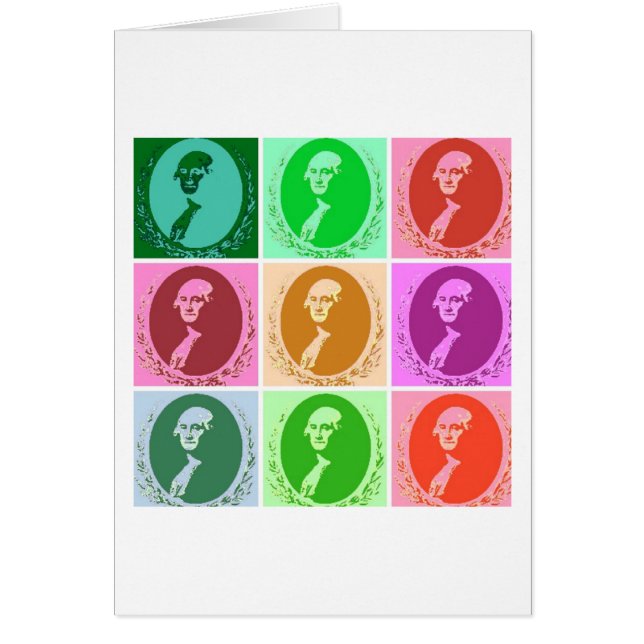 Cartão George Washington Abstrato (Frente)