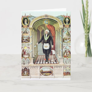 Cartão George Washington como Freemason