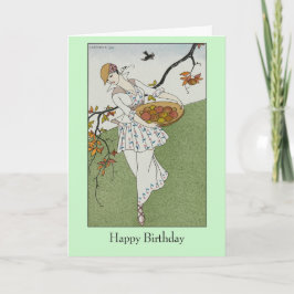 Cartão Georges Barbier Ilustração Francesa de Moda 1914