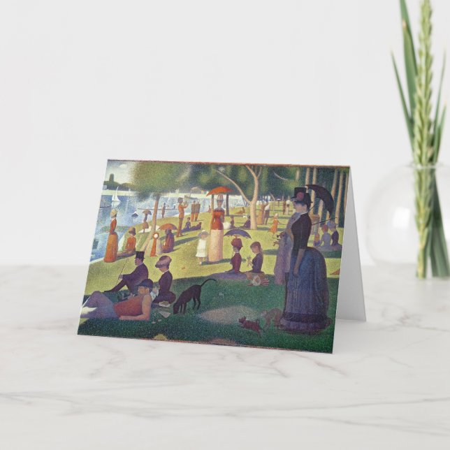 Cartão Georges Pierre Seurat | Domingo à tarde no Is (Frente)