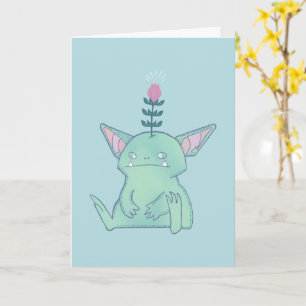 Cartão Gerald o Goblin   Cria Fantasia Mal-Humorada Fofa