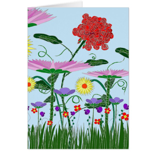 Cartão Gerânio em meu jardim (Frente)