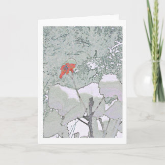 Cartão gerânio na neve