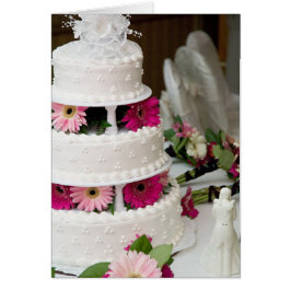 Cartão Gerbera Daisy Wedding Cake
