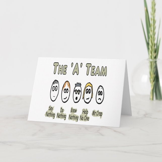 Cartão Gerenciamento de projetos da equipe 'A' (Frente)