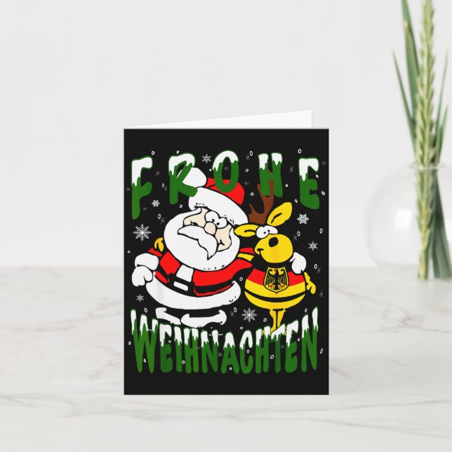 Cartão German Christmas Germany Frohe Weihnachten Frohlic (Frente)