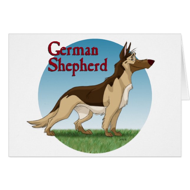 Cartão German shepherd (Frente Horizontal)