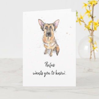 Cartão German shepherd, Alsation personalizou o dia da mã