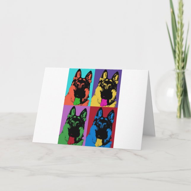 Cartão German shepherd Art (Frente)