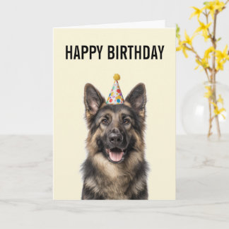 Cartão German Shepherd Birthday Celebration