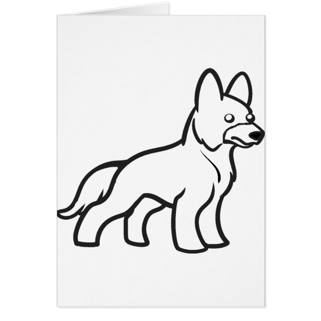 Cartão german shepherd branco (Frente)